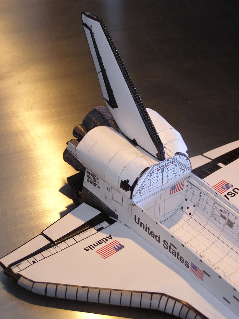 Space Shuttle Papiermodell Glossy Coated Puzzle Handgemachte Weltraumrakete J7H4 